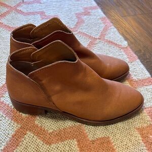 Dolce Vita Cognac Leather Ankle Booties